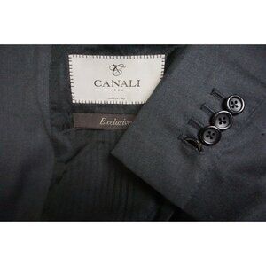 Canali Exclusive CURRENT Wool Blue Gray Sport Coat Jacket Sz 40R
